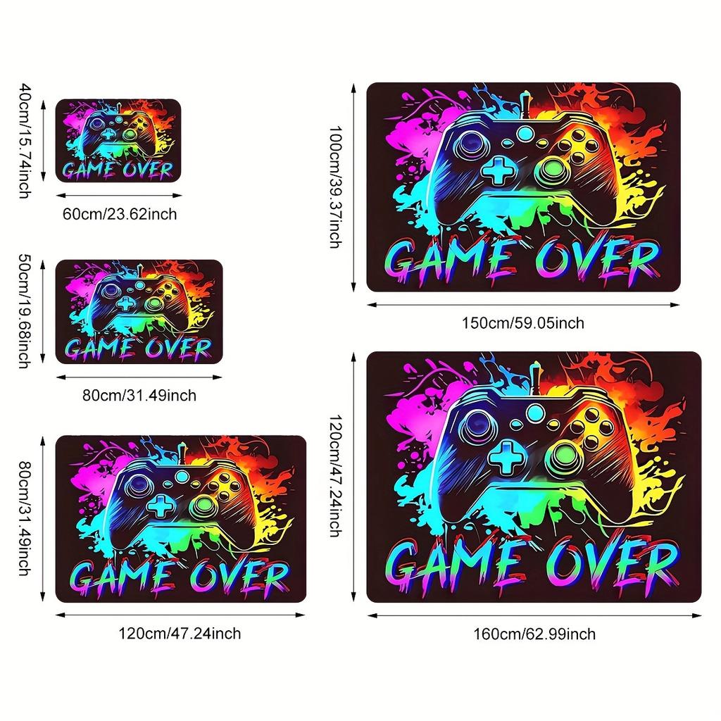 Игровые элементы Ковер, Большой Нескользящий Полиэстер, Мягкий Защитный Коврик для Гостиной, Легкий в Уходе Декор, Стильный Напольный Ковер