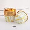 50pcs Aluminum Foil Baking Cups Muffin Cupcake Paper Cups Cake Wrapper Baking Cup