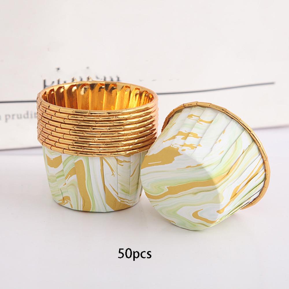 50 шт. Кухонные принадлежности для выпечки Фольгированные формочки для кексов Обертка для торта Форма для выпечки