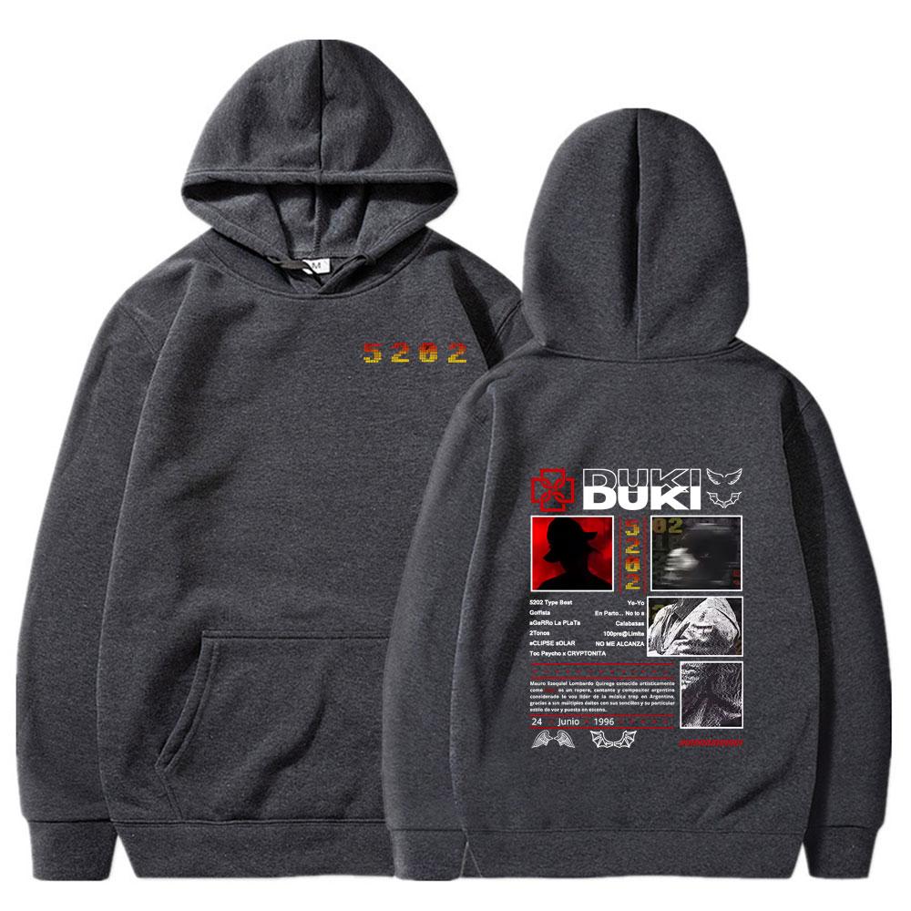Худи с капюшоном из альбома Rapper Duki 5202 MIXTAPE Мужская Женская Одежда Мода Хип-Хоп Худи Повседневная Одежда Согревающие Пуловеры