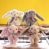 Adorable Plush Bunny Keychain Mini Stuffed Toy Cute Rabbit Bag Charm Pp Cotton