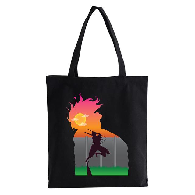 Атака Титанов Атака Титанов Shingeki No Kyojin холщовая сумка mochilas школа аниме дизайнер сумка женская сумка-шоппер Bolsas