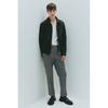 H M Suit Pants Regular Fit Grey Melange