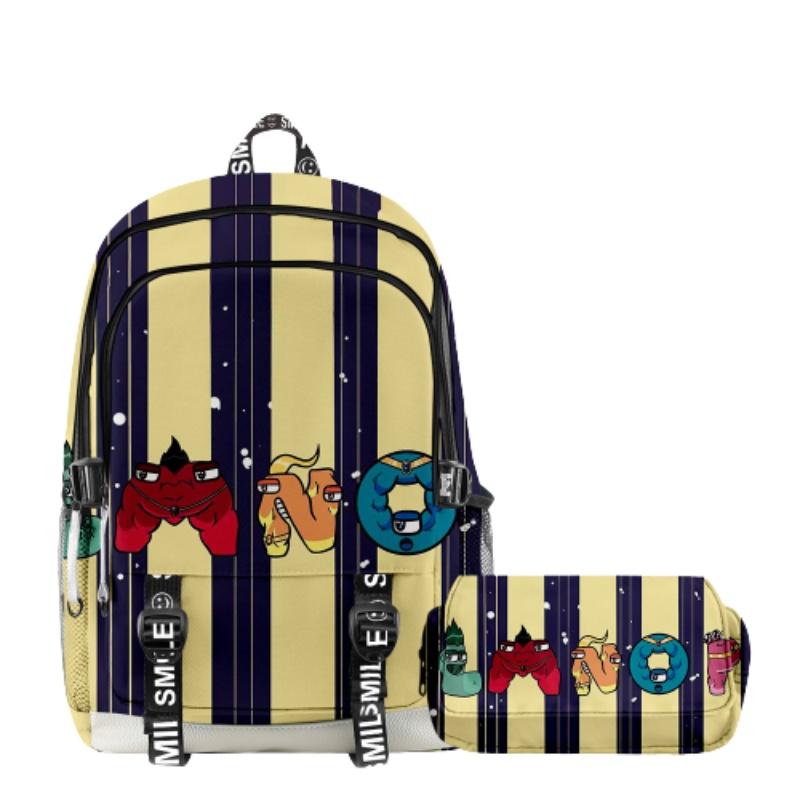 Рюкзак-портфель Alphabet Lore Legend со змейкой, двухслойный пенал, две части