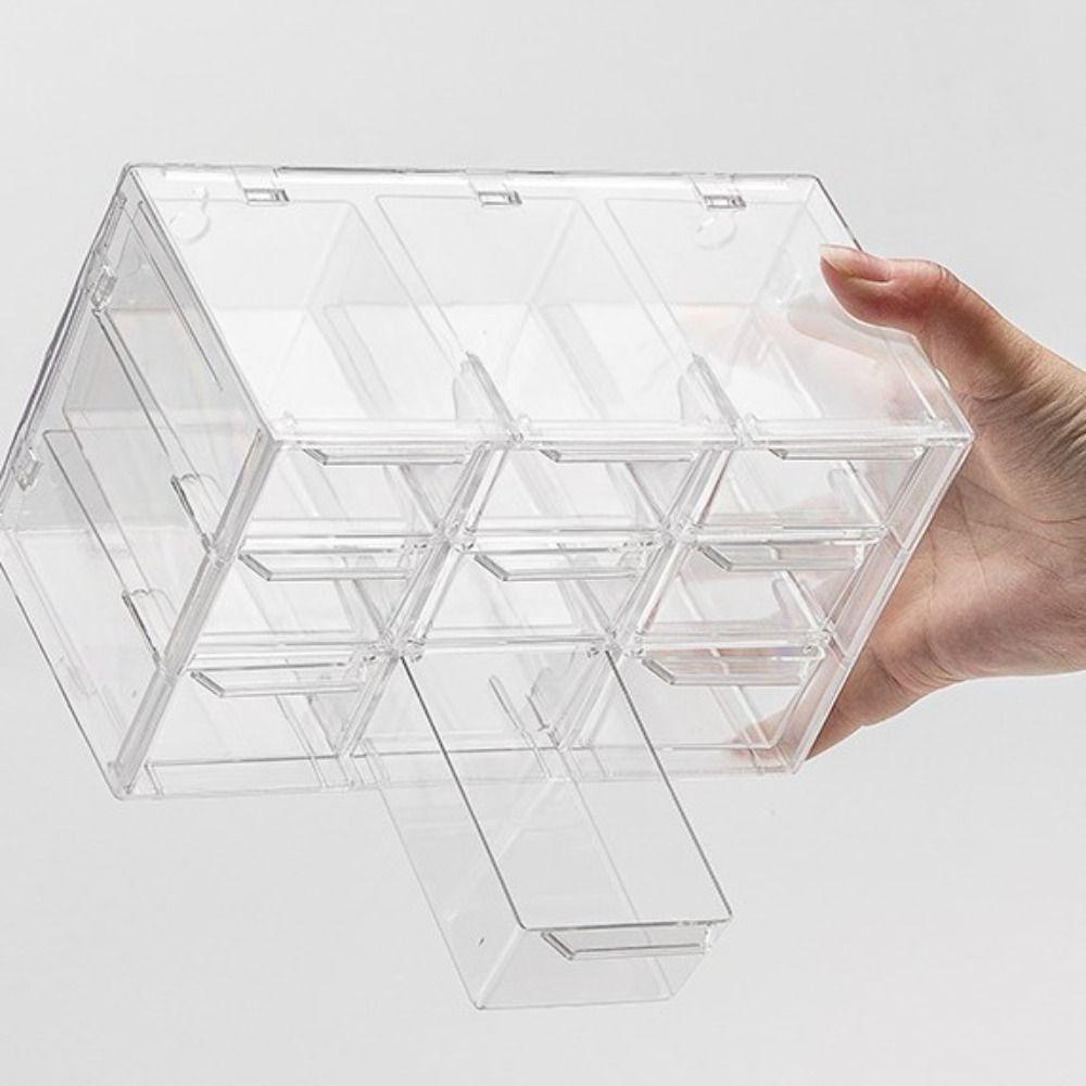 Прозрачный ящик для хранения ювелирных изделий, ящик для хранения на рабочем столе, ящик для хранения, органайзер для канцелярских принадлежностей