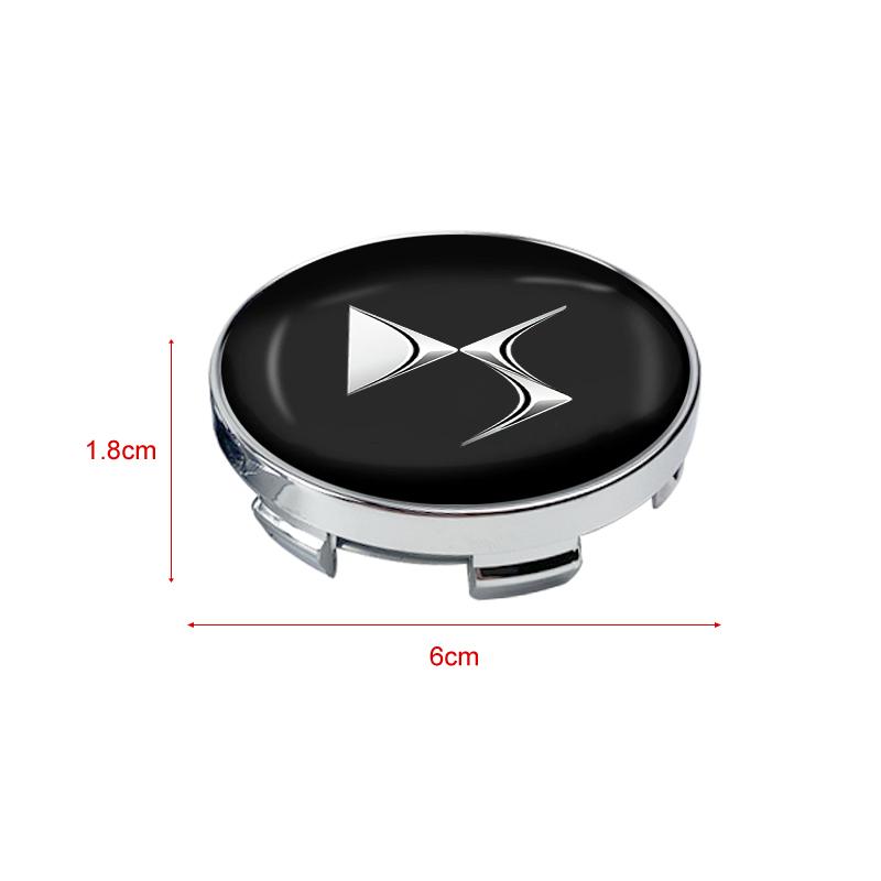 FRPM6 4pcs 60mm Car Wheel Center Hub Center Cap Rim Hub Dustproof Cover Emblemem For Citroen DS SPIRIT DS4S DS5 5LS DS3 DS4 WILD RUBIS