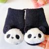 Hand-Knitted Panda Plush Mittens: Cute Chinese-Style Lanyard Bag for Boys & Girls (Autumn/Winter)