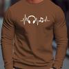 Men's Modern Relaxed Fit Crewneck Sweatshirt with Side Gussets for Enhanced Mobility and Comfort