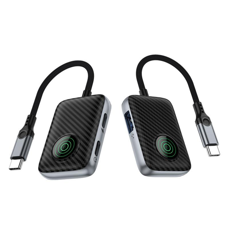 ZC4339 USB-C OTG Адаптер-хаб 3 в 1 с передачей данных USB 3.0, Type-C Аудио/Данные, Быстрая зарядка PD 60 Вт