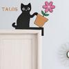 Украшение на дверную коробку для кошки, украшение на деревянную дверную раму, украшение на дверь, угловая табличка на окна дома, настенный декор для любителей кошек, подарок