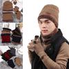 Set Touch Screen Gloves Winter Warm Neck Warmer Beanie Hat And Neck Scarf Hat Scarf Gloves Set