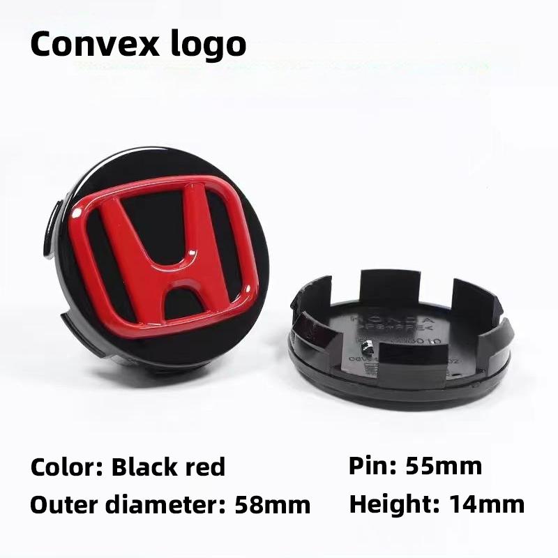 4Pcs Car Wheel Hub Cover Rim Center Cap Decoration Accessories For Honda Fit Jazz GK5 Civic Type-R CRV Pilot Accord Insight