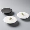 Creative Three-dimensional Trapezoidal Display Plate French Restaurant Western Food Plate Cooking Flat Plate Round Tray