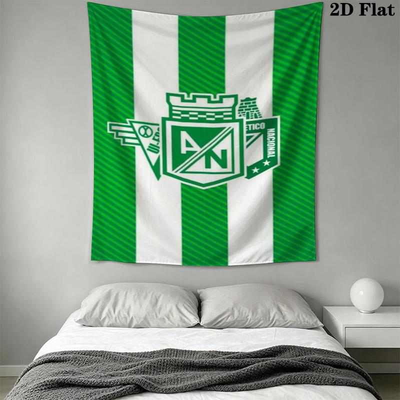 Atlético Nacional Wall Tapestry Aesthetic Wall Hanging Printed Fabric Blanket Decorative Tapestries for Bedroom Living Room Home Decor