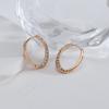 Минималистичные серьги-кольца золотого цвета с цирконием для девочек, повседневная одежда, модные украшения