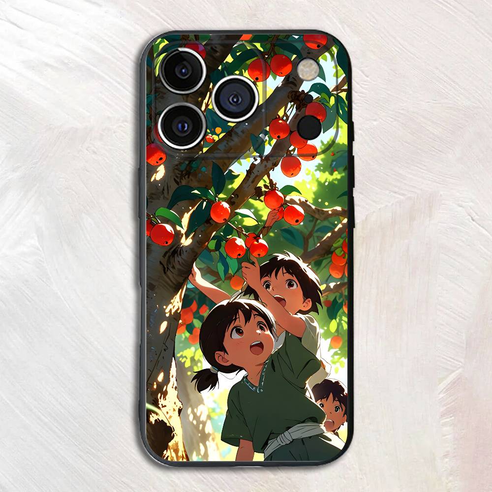 Foison Happy Black Phone Case For iPhone 17 16 15 14 13 12 13 12 11 Pro Max Plus XS XR Silicone Soft Back Cover