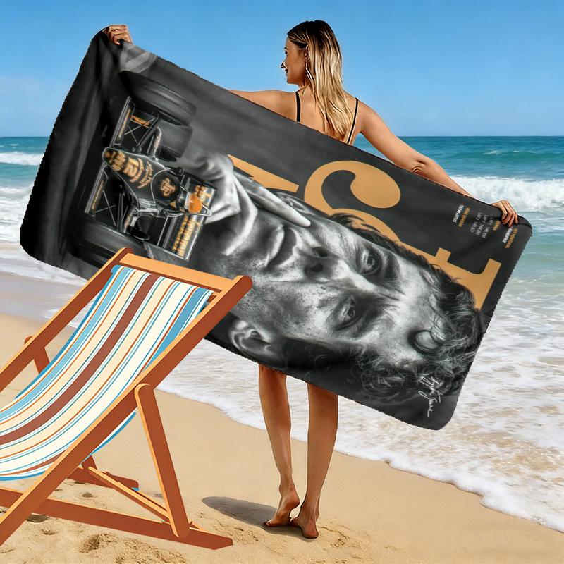 Ayrton Senna Towel, Large Soft Quick Dry Towel for Beach Camping Swimming