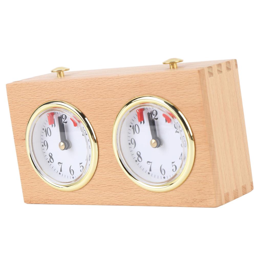 Шахматные часы аналоговый таймер ретро деревянный соревновательный хронометраж высокоточный механический инструмент