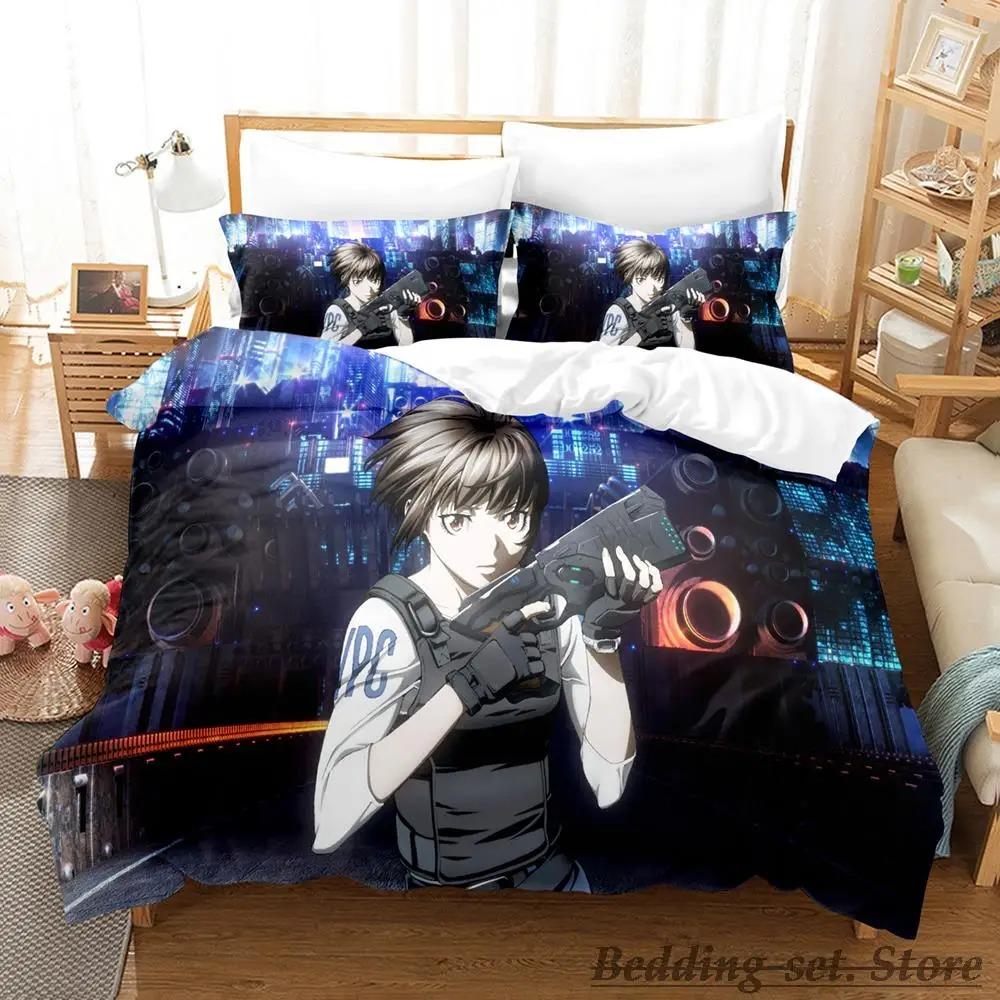 Psycho Pass Bedding Set Single Twin Full Queen King Size Bed Set Adult Kid Bedroom Duvetcover Sets Anime Parure de lit Bed