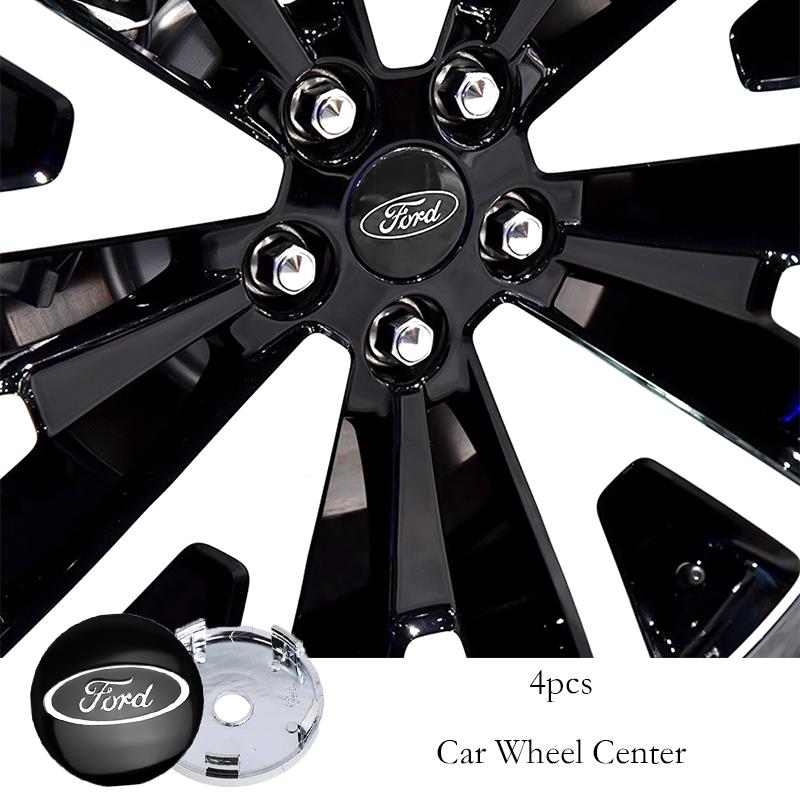 4PCS 60mm Car Wheel Center Hub Caps Tire Badge Cover For Ford Mustang Focus Fiesta Mondeo Fusion Kuga Ranger Transit Accessories