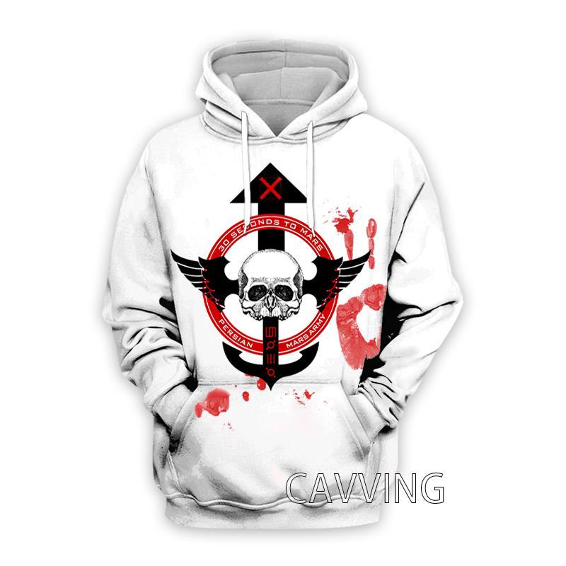 New Fashion Women/Men's 3D Print 30 Seconds to Mars Hoodies Hooded Sweatshirts Harajuku Hoodie Sweatshirts Tops Clothing H02