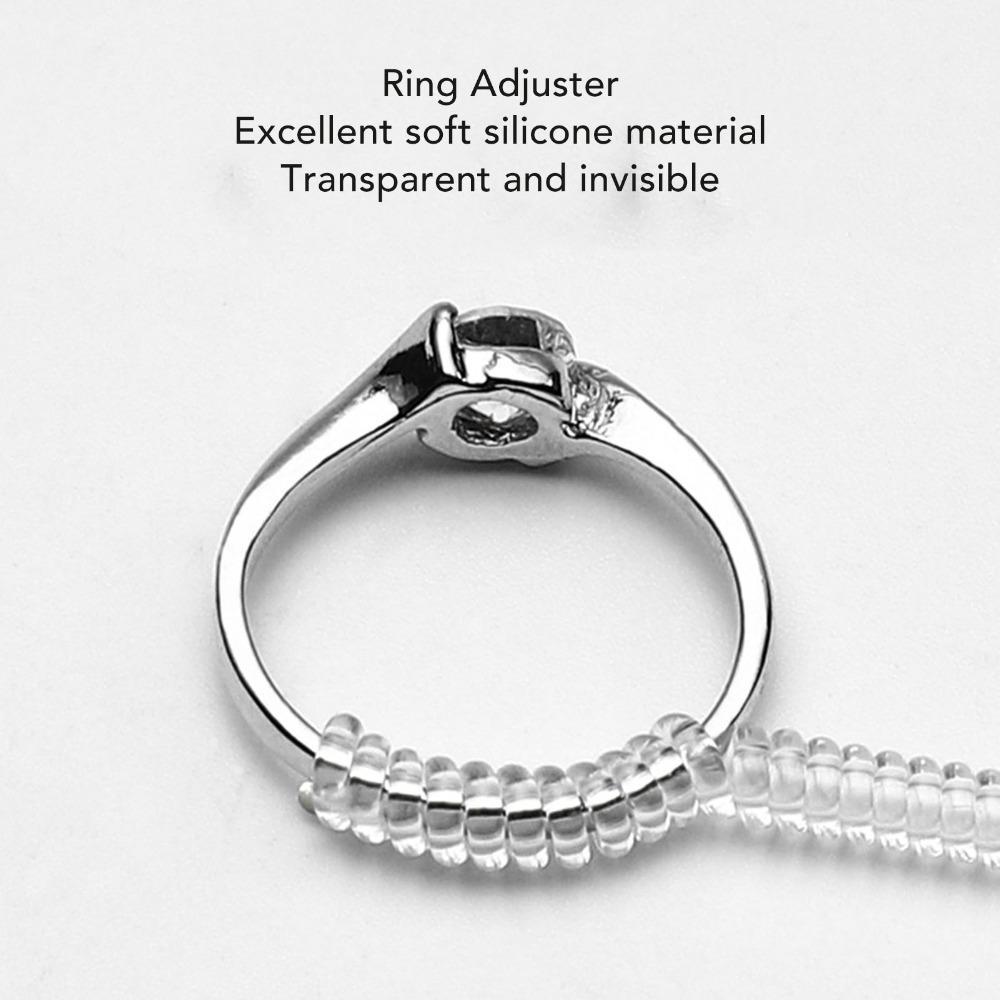 5Pcs 5mm/4mm Silicone Ring Adjuster White Invisible Ring Adjuster for Jewelry Lovers