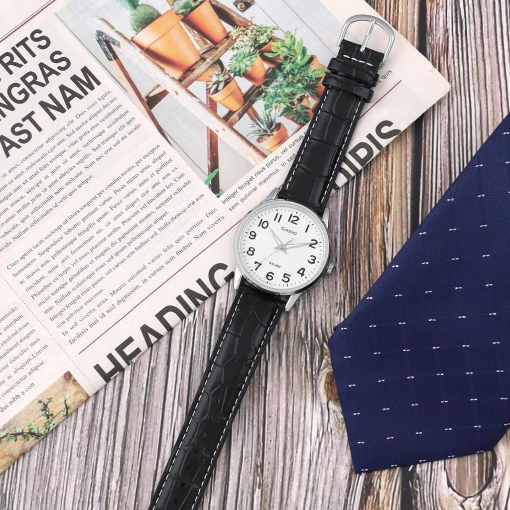 Casio Мужские кожаные / металлические часы MTP-1303L-7B / MTP-1303D-7B