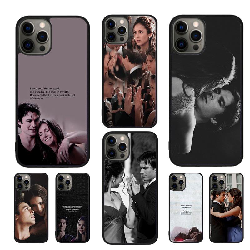 Елена Дэймон Дневники Вампира Чехол для Телефона Для iPhone 17 Air 16 15 14 11 12 13 Pro MAX Plus coque Чехол Оболочка