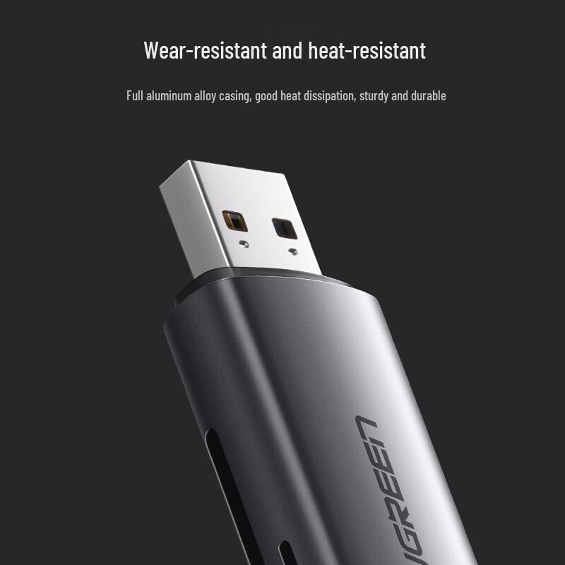 Ugreen USB-C и USB 3.0 кард-ридер для карт SD/TF CM185
