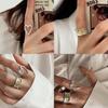 Heart Shaped Adjustable Retro Style Ring For Women With Trendy Gold And Silver Design