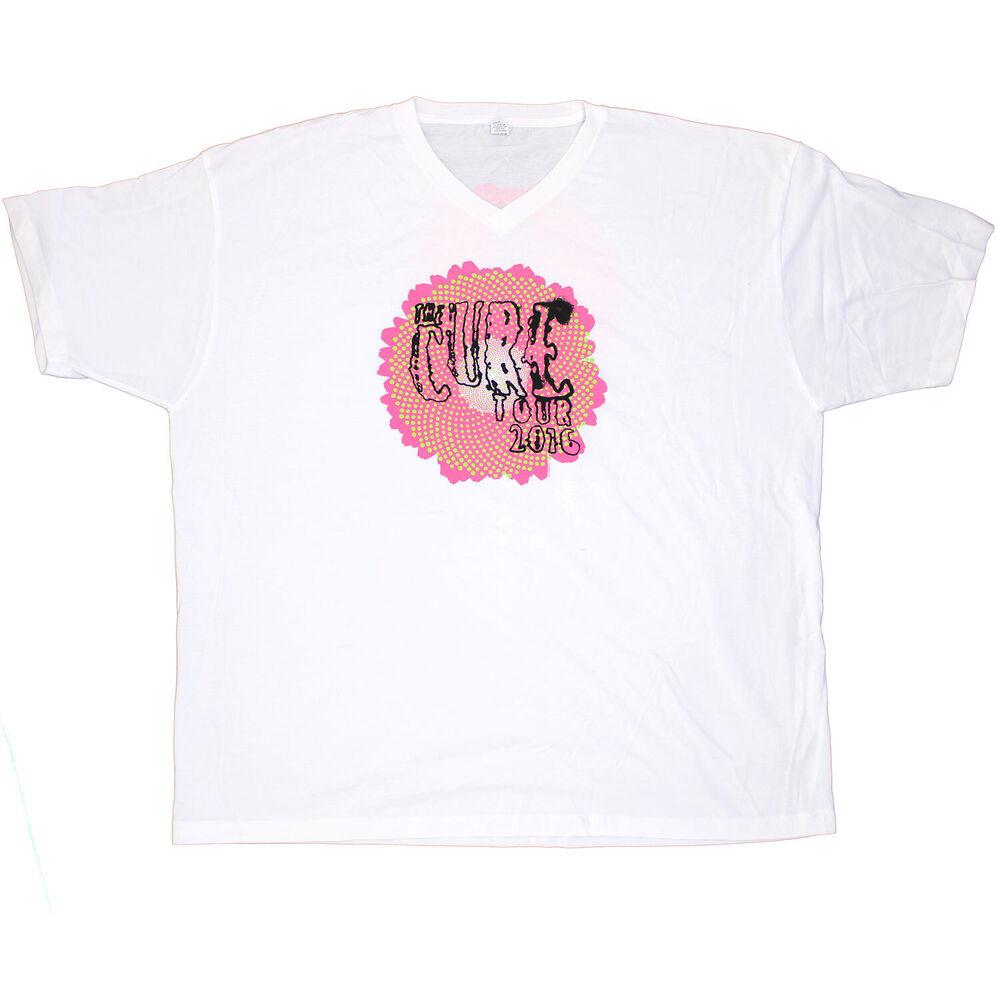 Белая футболка унисекс Cure Pink Daisy 2016 Tour