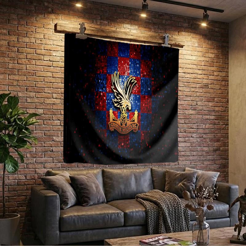 Crystal Palace Crest Design Tapestry Playroom Tapestry, Accessories for Bedroom,Livingroom, dormitory Room Wall Decor Fan Birthday Gifts
