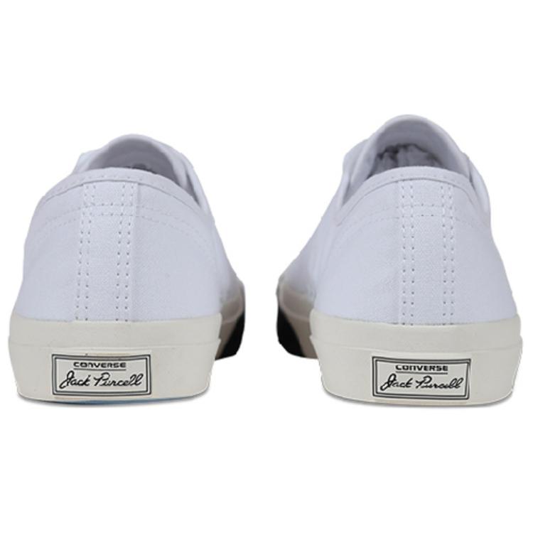 Converse Кеды Jack Purcell с круглым носком, удобные, теплые, нескользящие, износостойкие, низкие, унисекс, белые, 157414C
