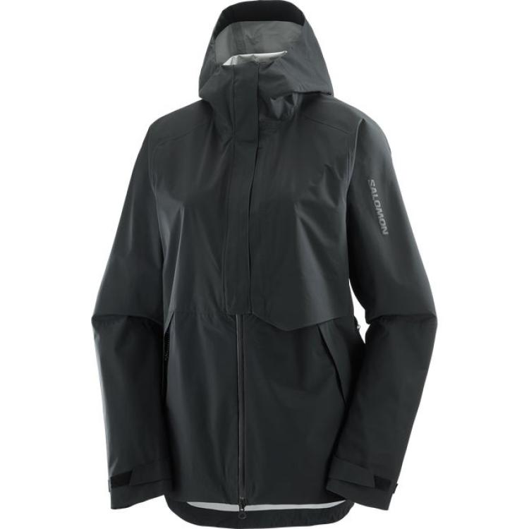 SALOMON Outerpath Pro 2.5L ветрозащитная водонепроницаемая дышащая горнолыжная куртка женская куртки темно-черный LC2206800