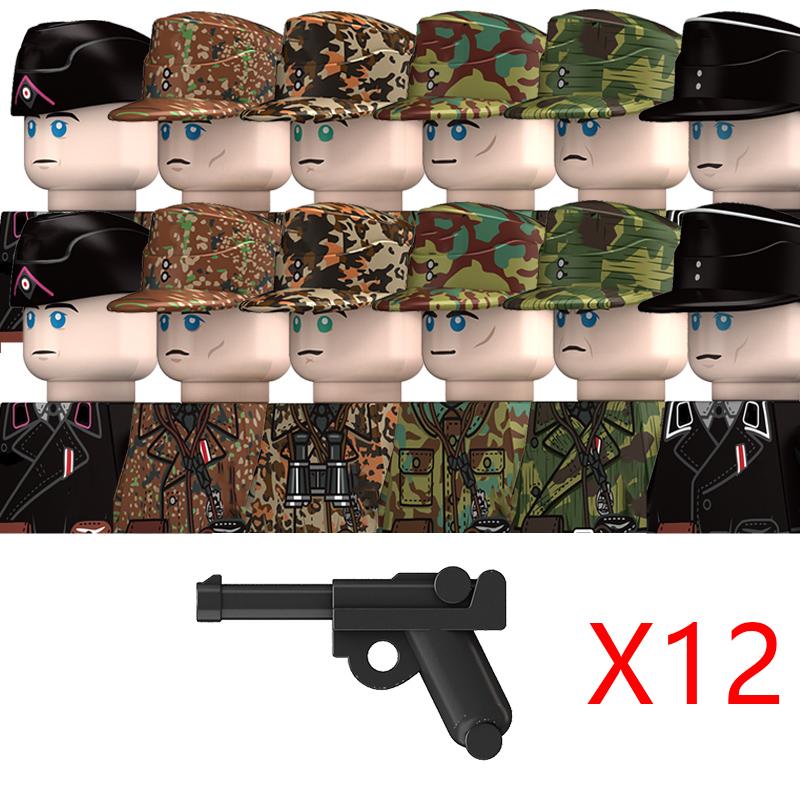 Нетоксичные Военные Вторая Мировая Война Немецкий Флот Бронетанковые Войска Строительные Блоки США 101-я Великобритания Советский Союз Солдаты Пехота Оружие Кубики Игрушки Дети