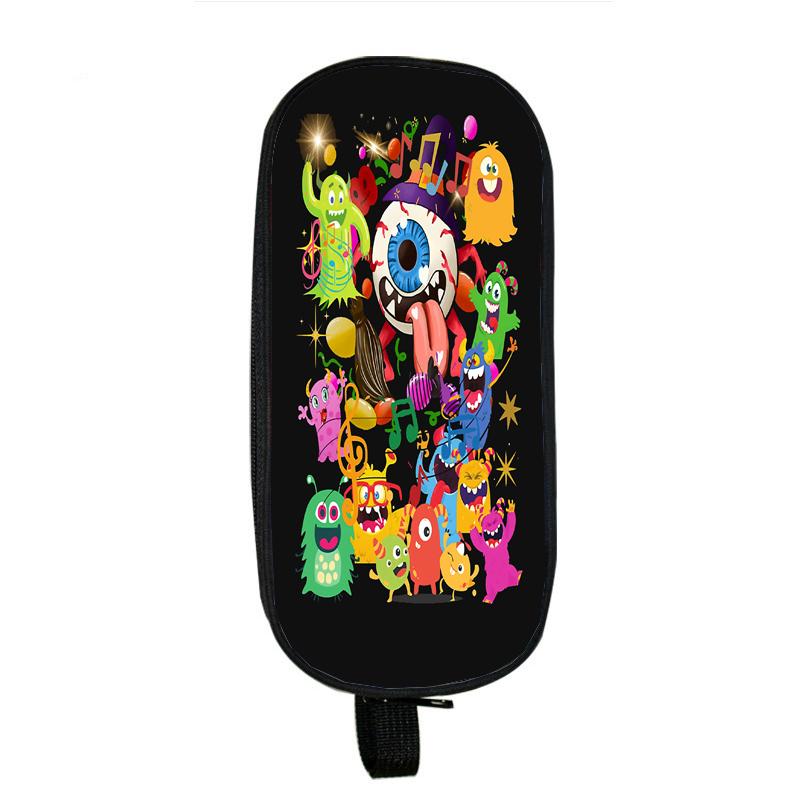 Пеналы с изображением моих поющих монстров, мягкая игра ужасов, каваи, двухслойная сумка для карандашей, чехол для ручек, школьные принадлежности, канцелярские принадлежности