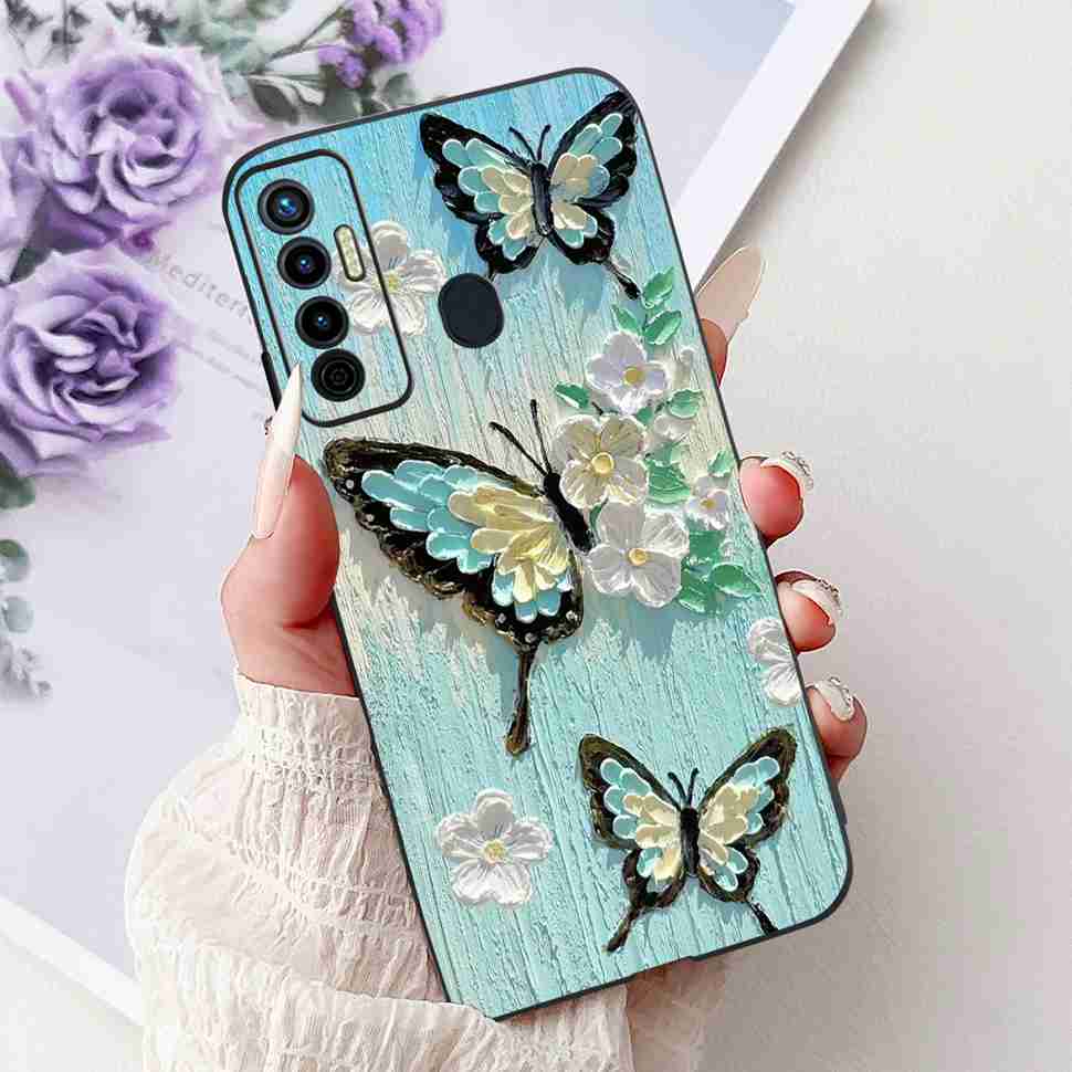 Cute Cat Cover For Tecno Camon 17 Case CG6 CG6j Silicone Soft Protection Shell For Tecno Camon 17 Camon17 Back Cover Casing 6.6"