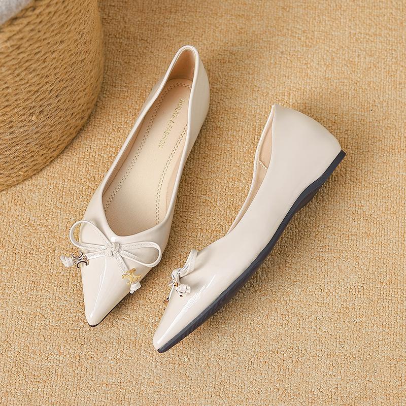 W828-33 Temperament 2025 New Xiaoxiangfeng Pointed Single Shoes Women Shallow Mouth One Pedal Ladyshoes Women