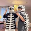 3D Реалистичный Светящийся Скелет Динозавра Костюм Смешной Головной Убор Косплей Нарядная Одежда Плюшевые Игрушки Креативные Подарки на Хэллоуин