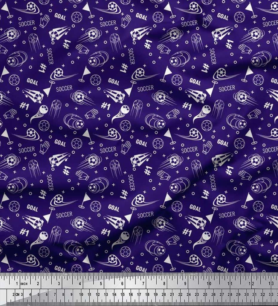 Soimoi Японский креп-сатин, геометрический знак, флаг и футбольная спортивная ткань с принтом по метрам, 42 дюйма