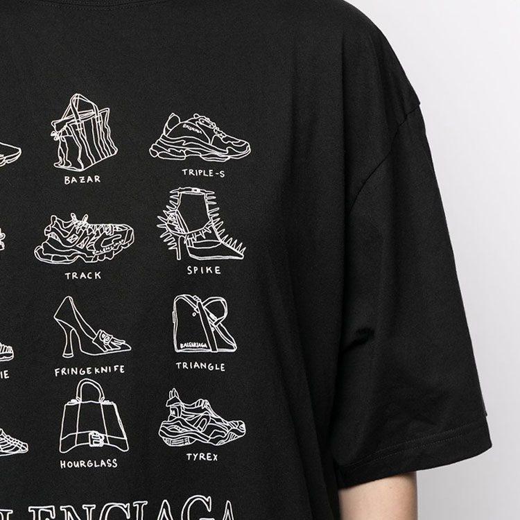 Balenciaga Женская черная футболка SS22 641532TJV801070
