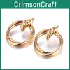 Chic Round Alloy Earrings Unique Simple Design Perfect For Gifting And Celebrations