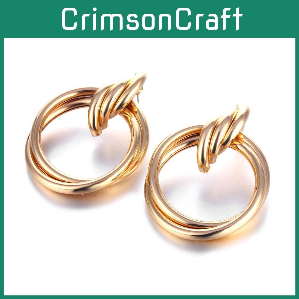 Chic Round Alloy Earrings Unique Simple Design Perfect For Gifting And Celebrations