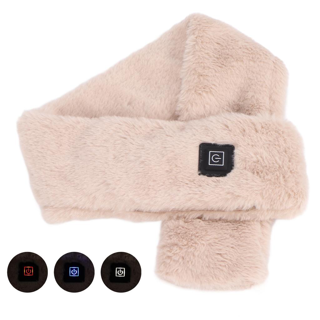 Electric Heated Scarf Winter Indoor Outdoor 3 Gears Temperature Adjustable Heating Neck Wrap for Hiking