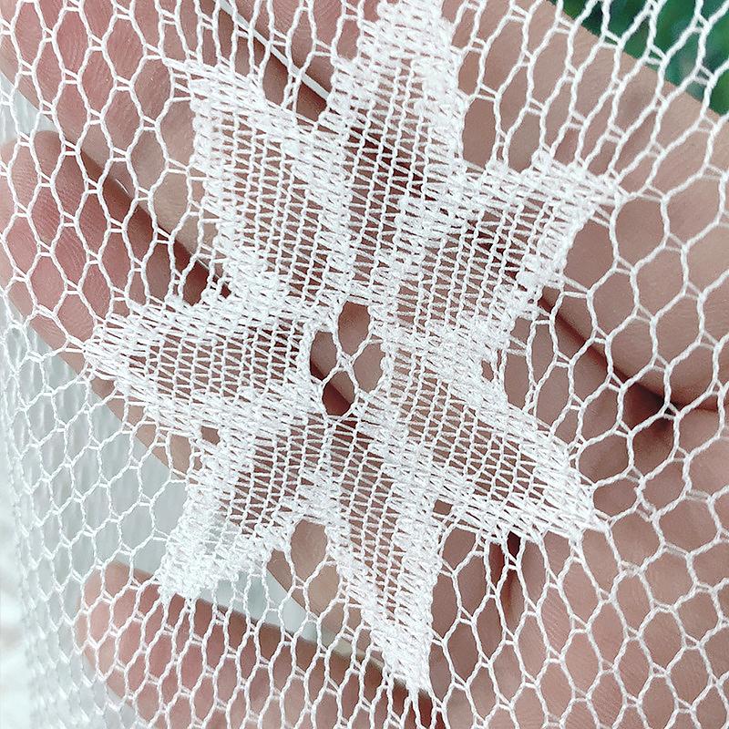 1Pc Pulling Curtain French Lace Fashion Insect Prevention Aesthetic Beauty Door Curtain Polyester Decorative Pattern