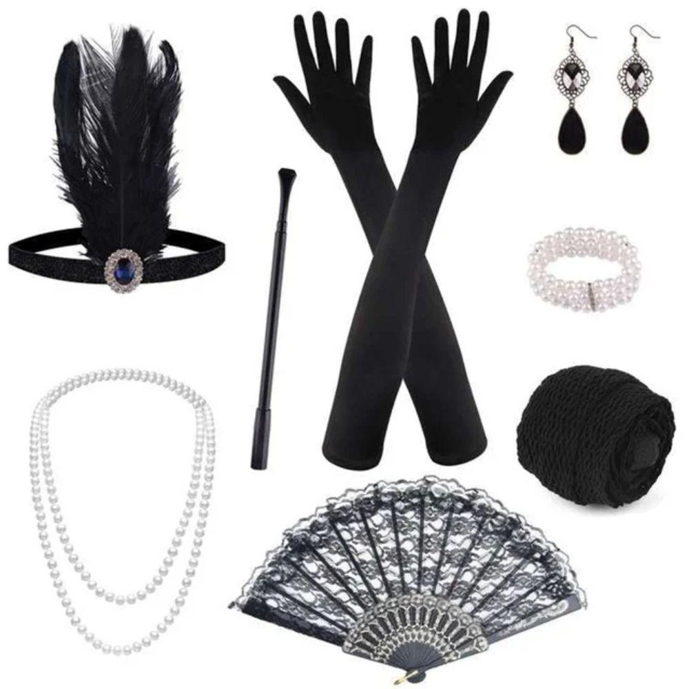 1920s Feather Headpiece Cosplay Hair Band Vintage Hair Accessories