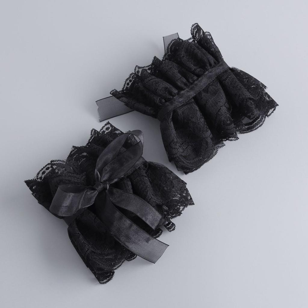 Women's Spring Fall Solid Colour Black White Layered Neck Ruff Collar Ruffled Collar Versatile Shirt Fashion False Collar