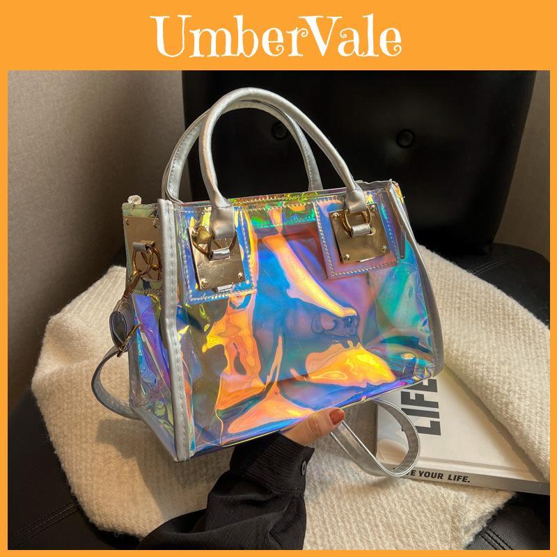Сумка-желе из ПВХ в японском стиле с просторным внутренним отделением и мягкой структурой для повседневных выходов