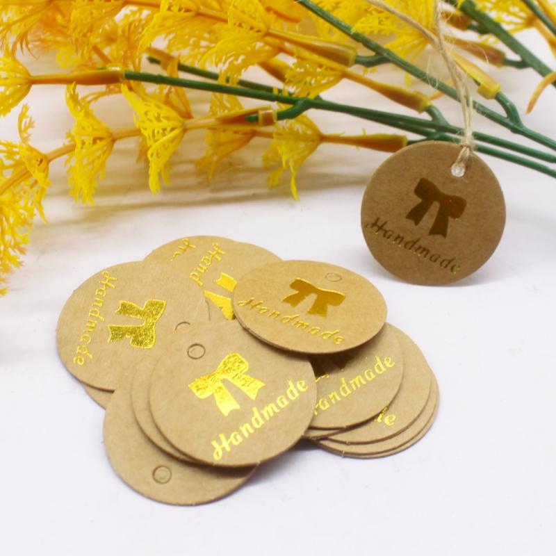 3 см круглая 100TAG+20M STIRNG подарочная этикетка ручной работы MERRY CHRISTMAS подарочная этикетка