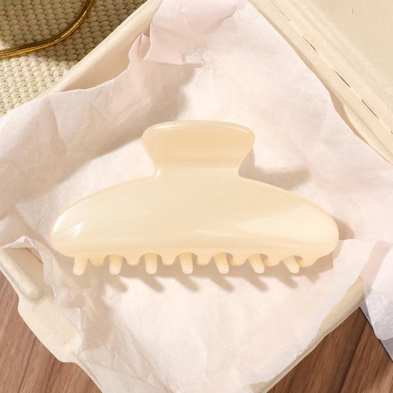 Hair Claw for Women, Semi-Transparent Pearlescent Tones Hair Clip, Large Size Back Head Hair Claw for Thick Long Hair